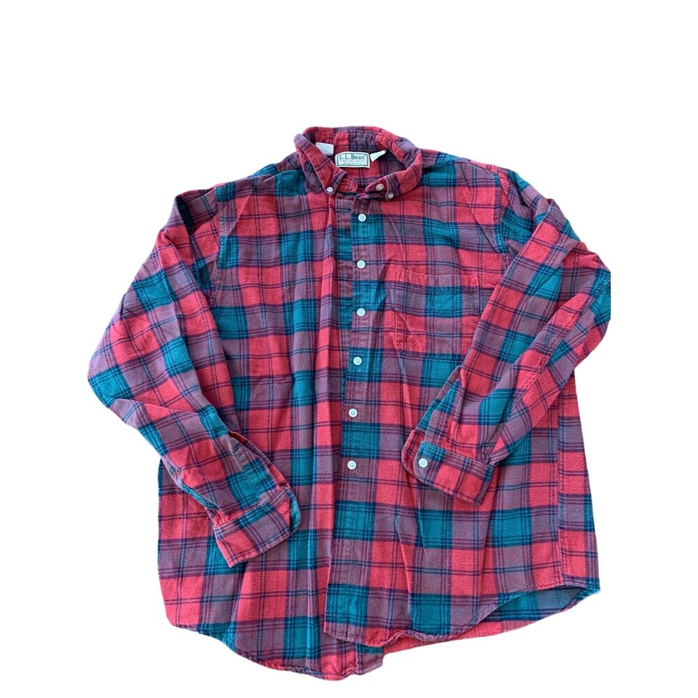 L.L. Bean Women's Plaid Flannel Shirt - Size 14